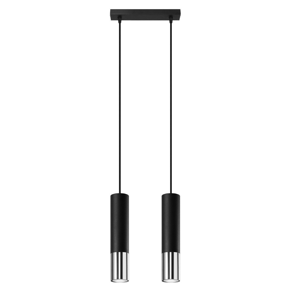 Lampa wisząca LOOPEZ 2 czarny/chrom 2xGU10