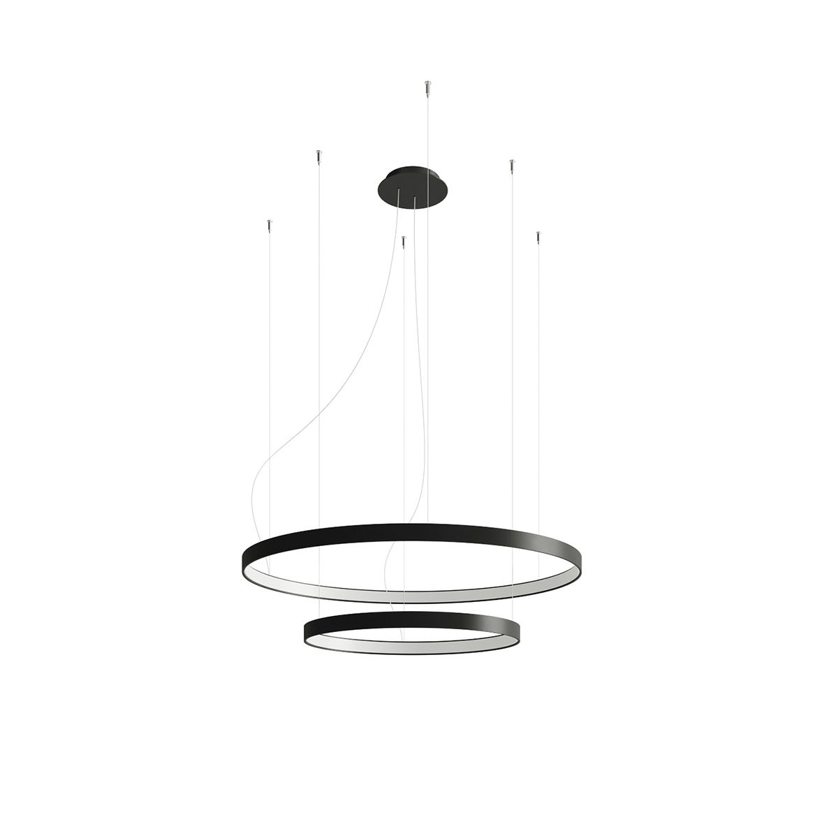 Żyrandol RIO 2 55/78 czarny LED 4000K 1xLED