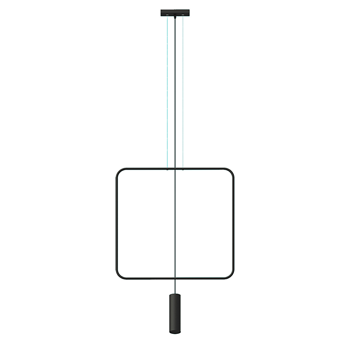 Lampa wisząca RANA 1 czarna 1xGU10