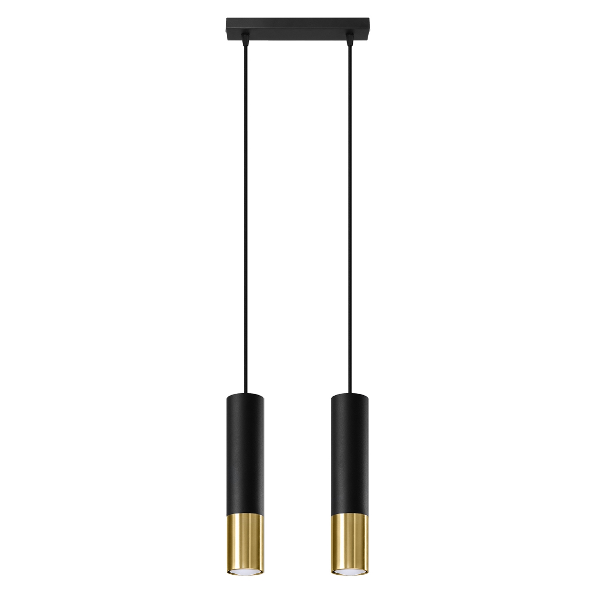 Lampa wisząca LOOPEZ 2 czarny/złoty 2xGU10
