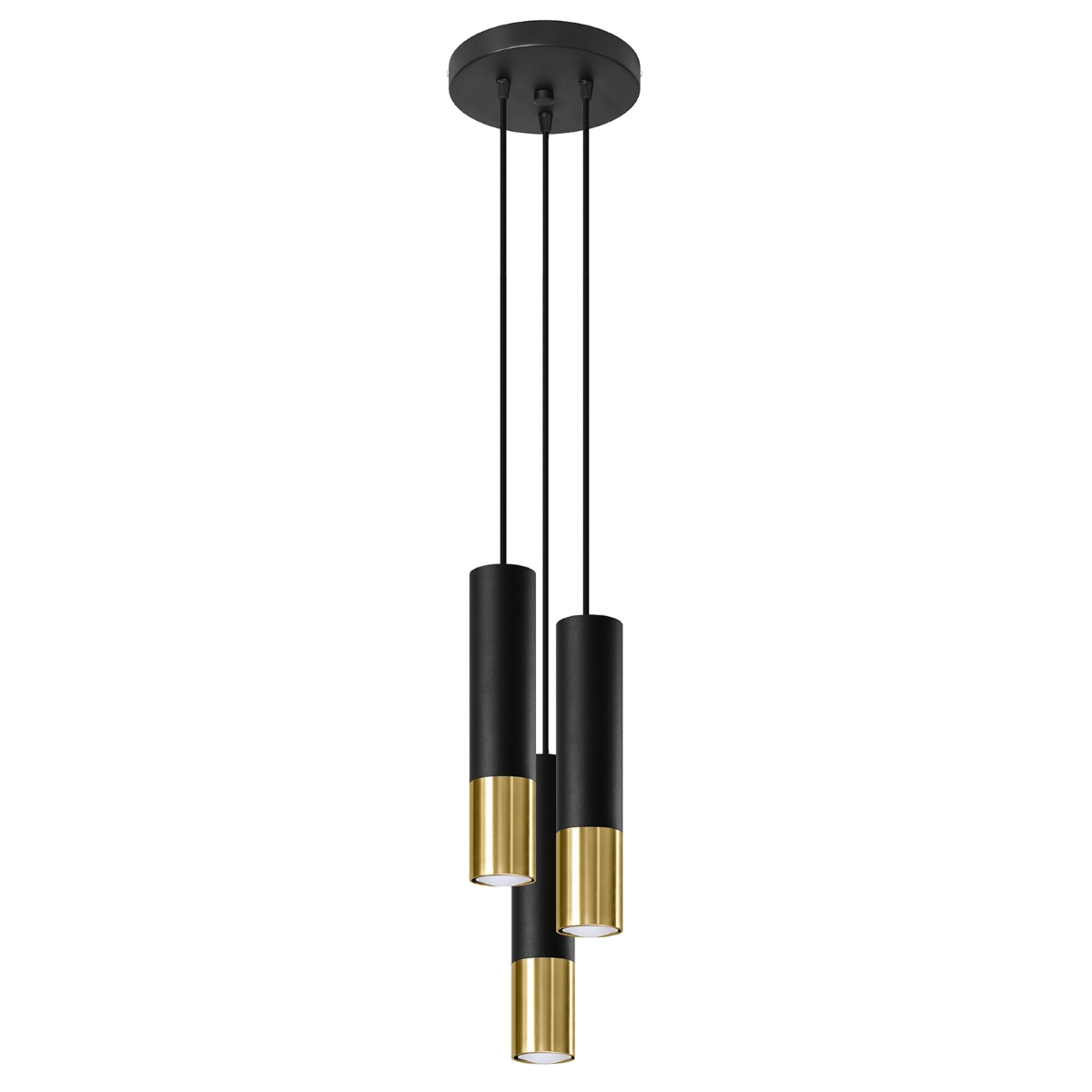 Lampa wisząca LOOPEZ 3P czarny/złoty 3xGU10