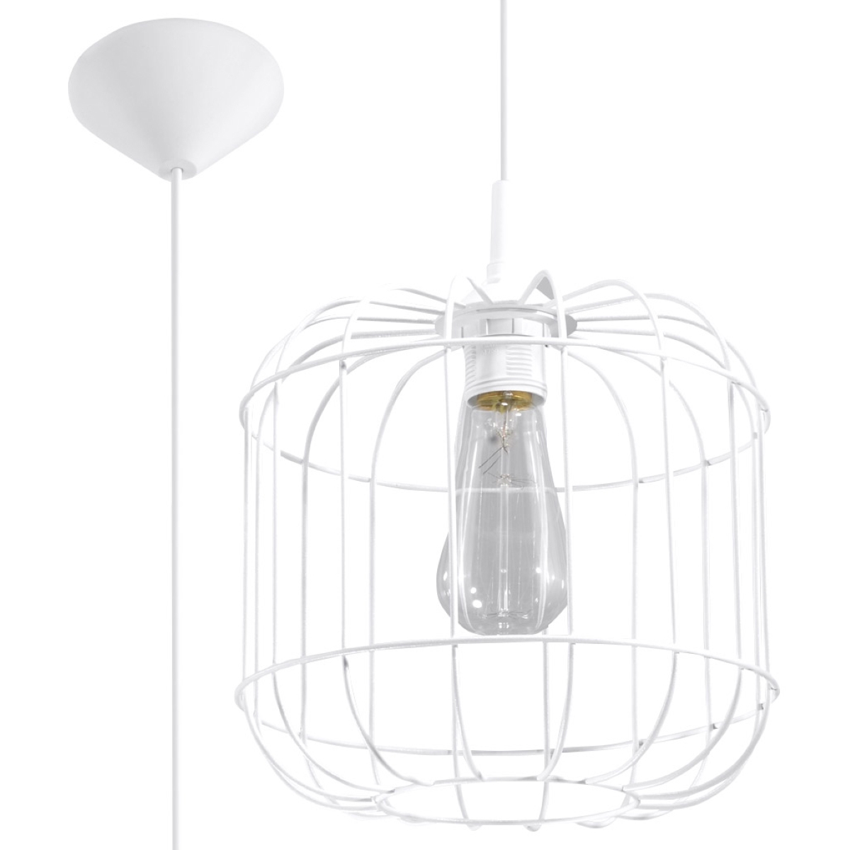 Lampa wisząca CELTA biała 1xE27
