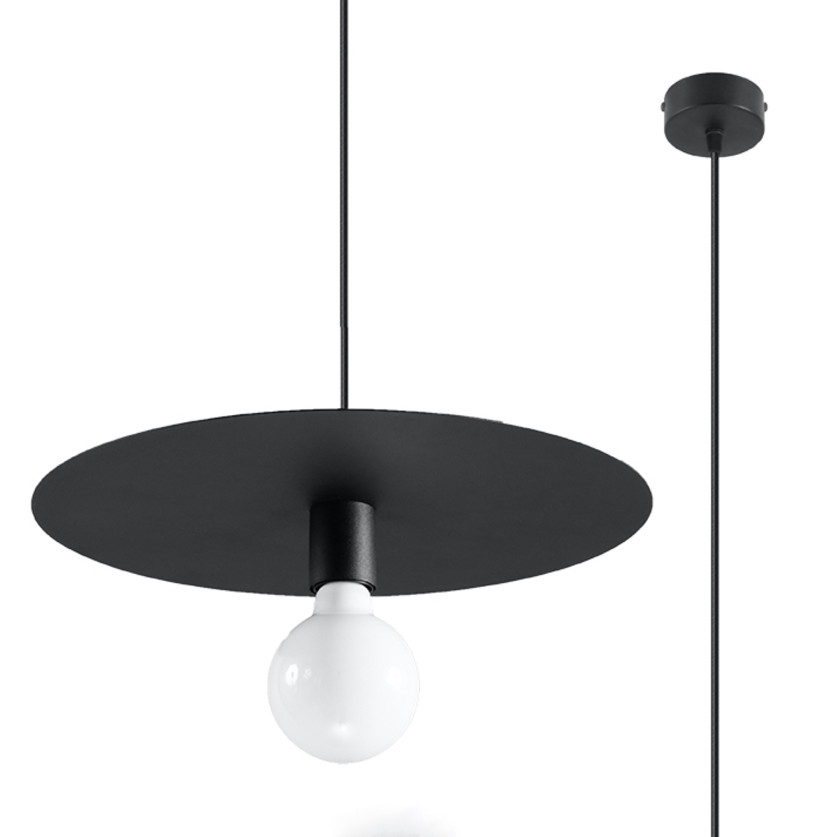 Lampa wisząca FLAVIO czarna 1xE27