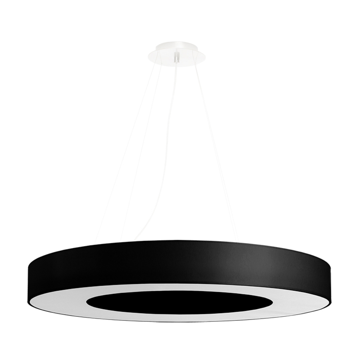 Żyrandol SATURNO SLIM 70 czarny 6xE27