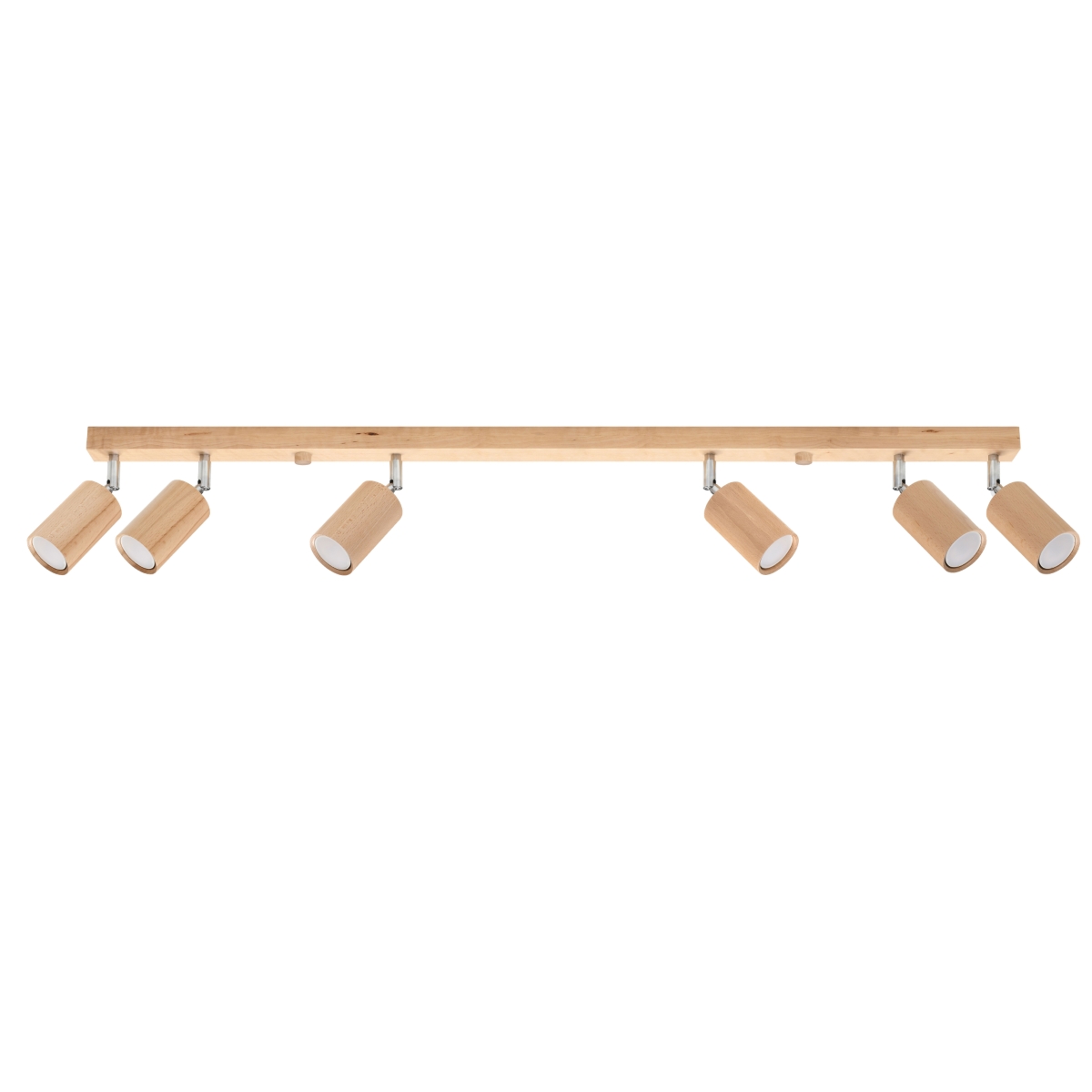 Lampa sufitowa BERG 6 naturalne drewno 6xGU10