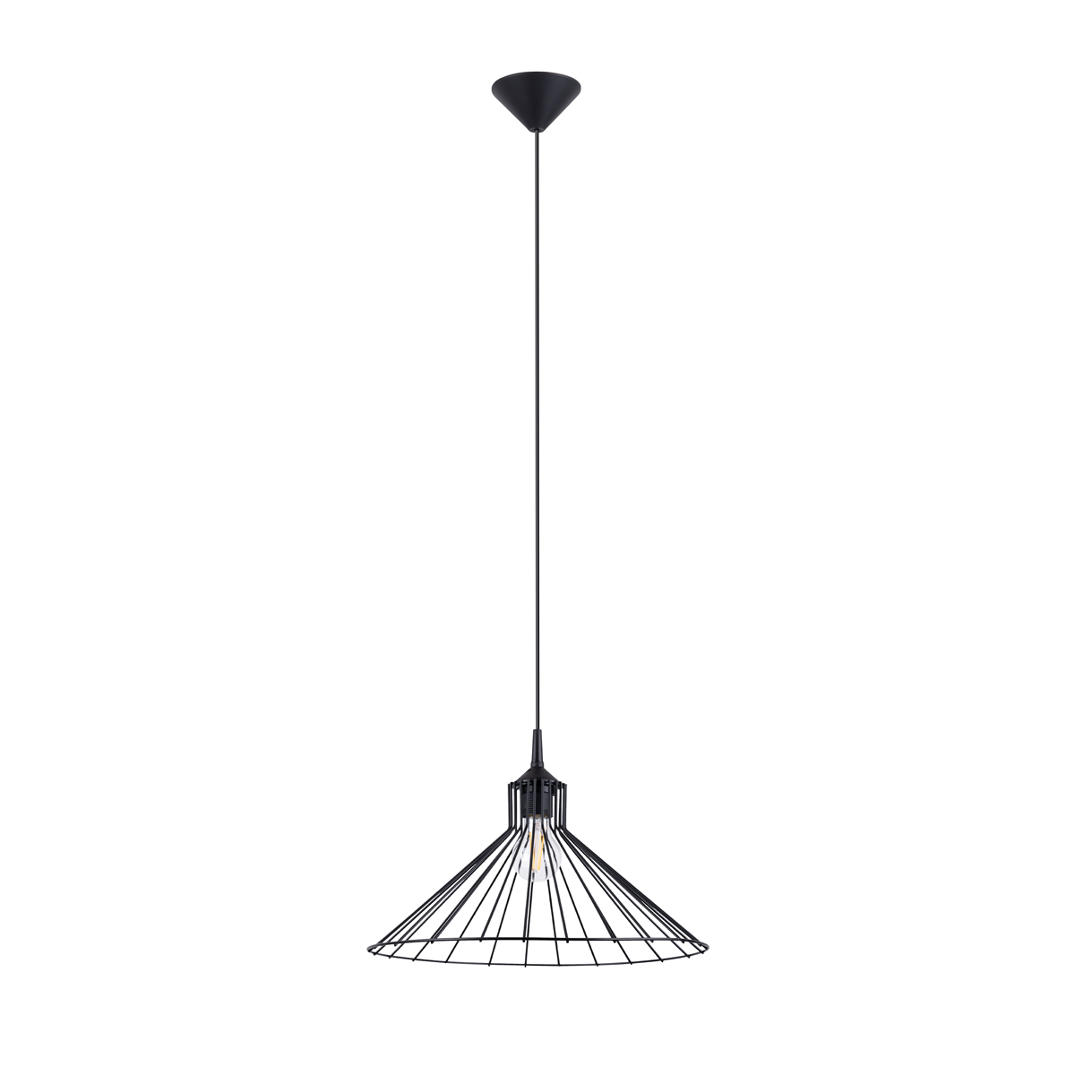Lampa wisząca EDA czarny 1xE27