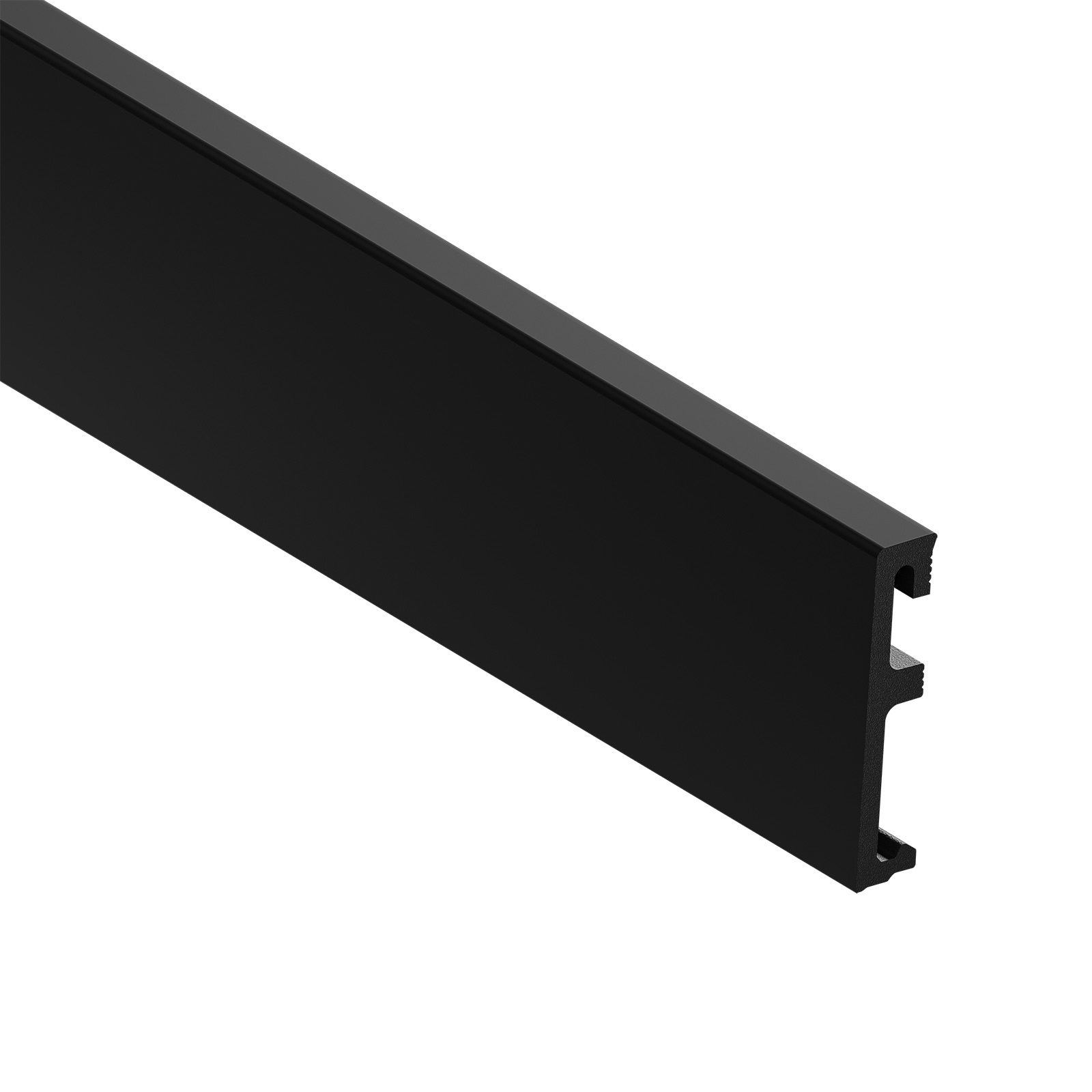 Listwa PS Alpha 80mm/2,4m Czarny folia
