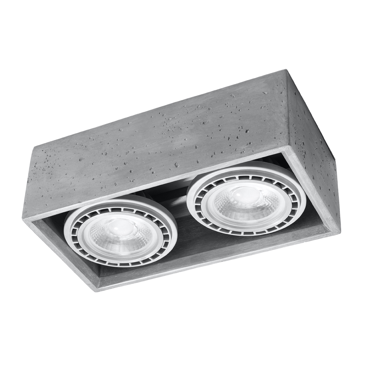 Lampa sufitowa QUATRO 2 beton 2xGU10