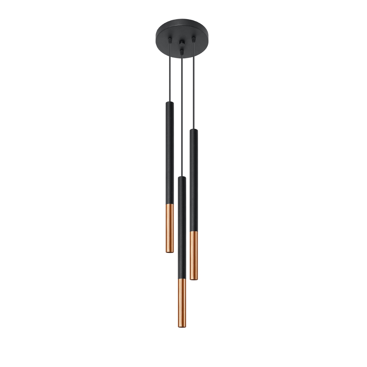 Lampa wisząca MOZAICA 3P czarny/miedź 3xG9