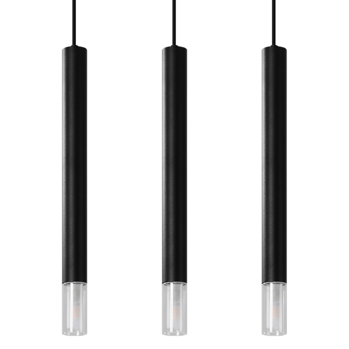 Lampa wisząca WEZYR 3 czarna 3xG9