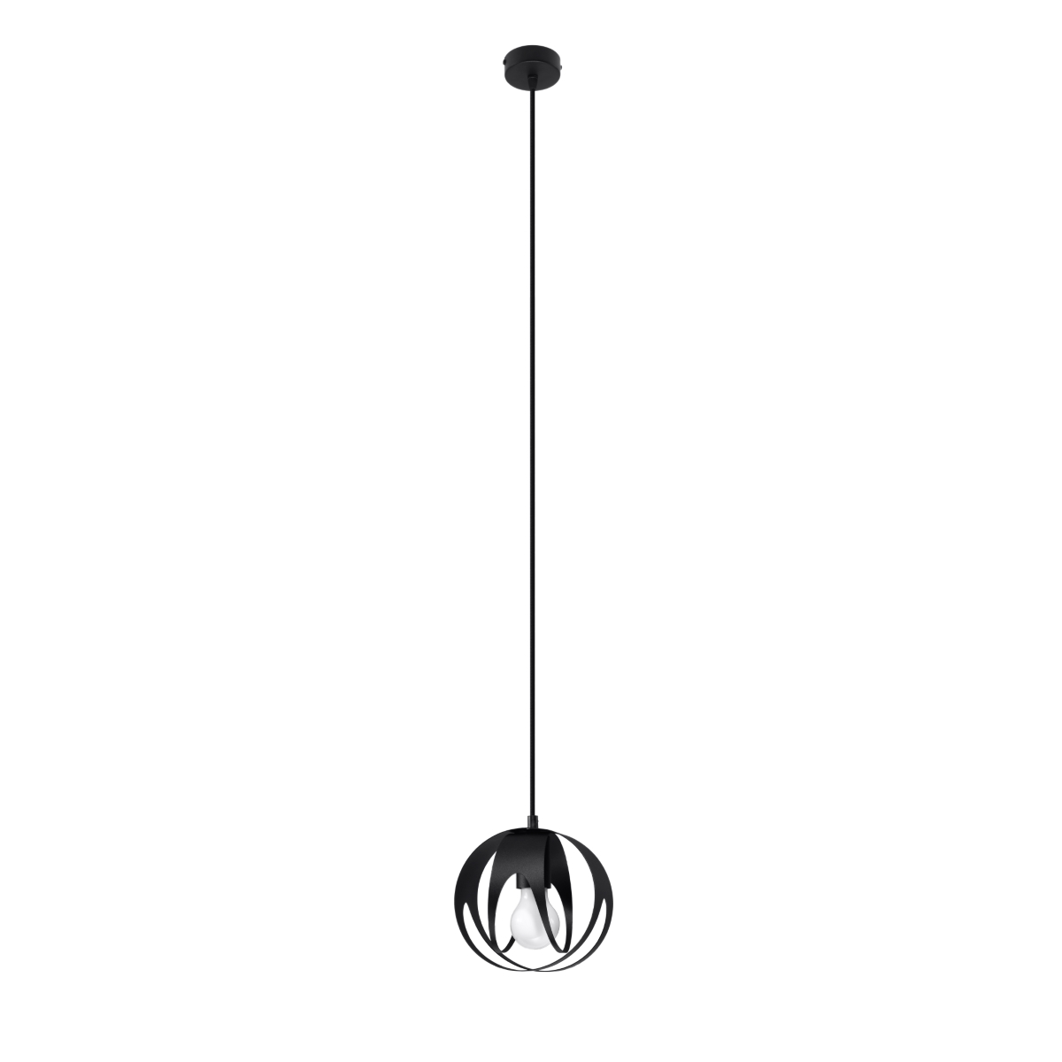 Lampa wisząca TULOS 1 czarna 1xE27