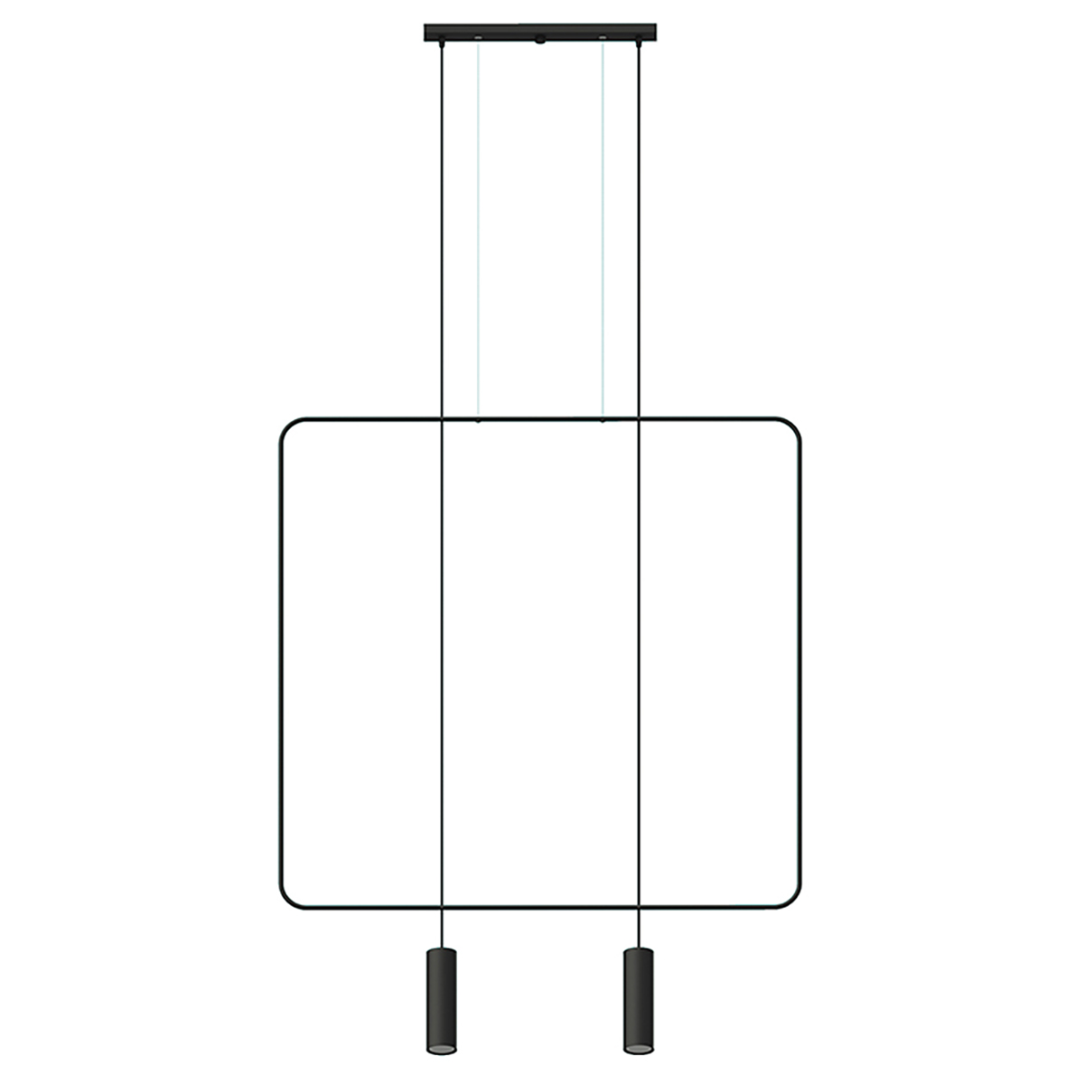 Lampa wisząca RANA 2 czarna 2xGU10