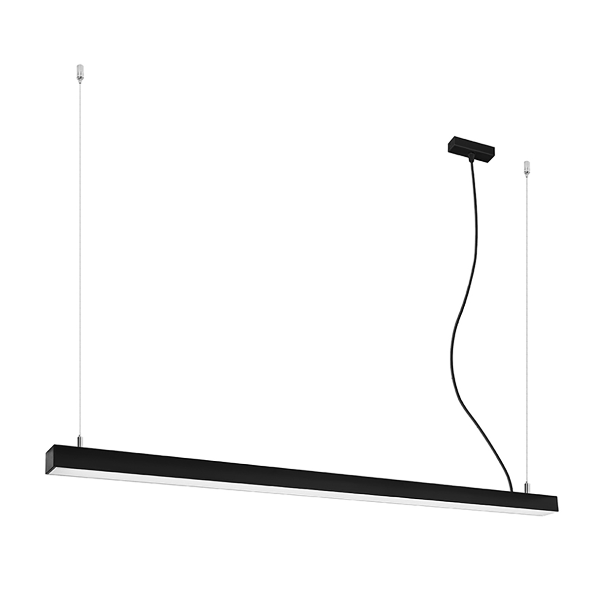 Lampa wisząca PINNE 150 czarna 3000K 1xLED