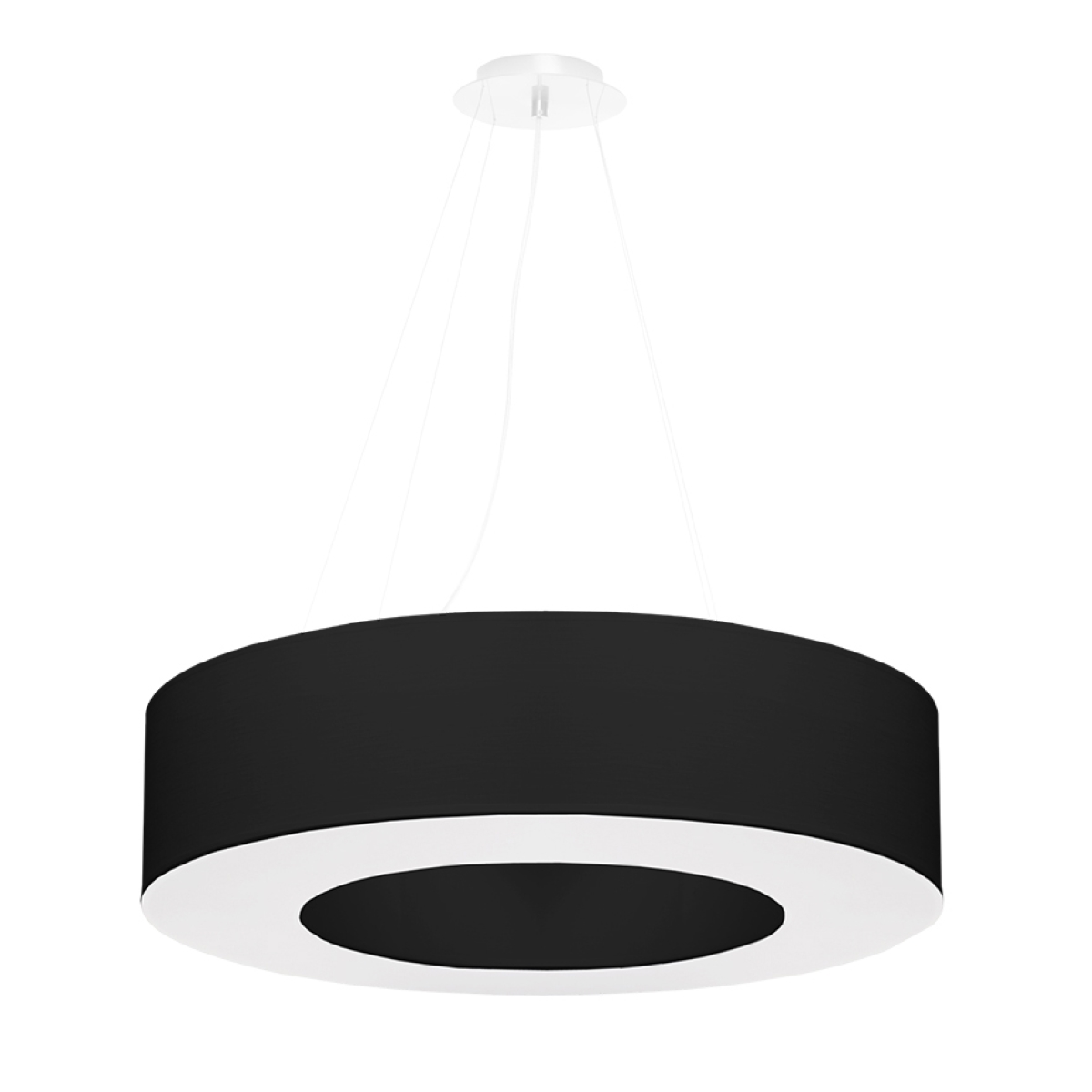 Żyrandol SATURNO 70 czarny 6xE27