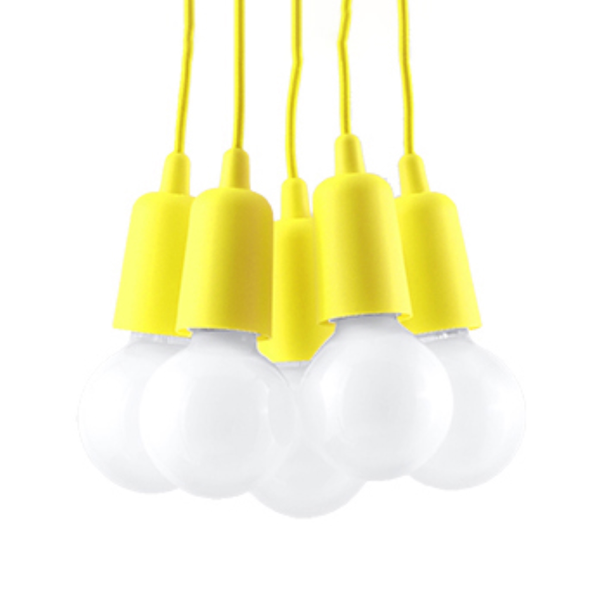 Lampa wisząca DIEGO 5 żółta 5xE27
