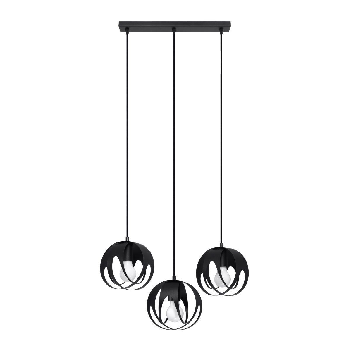 Lampa wisząca TULOS 3L czarna 3xE27