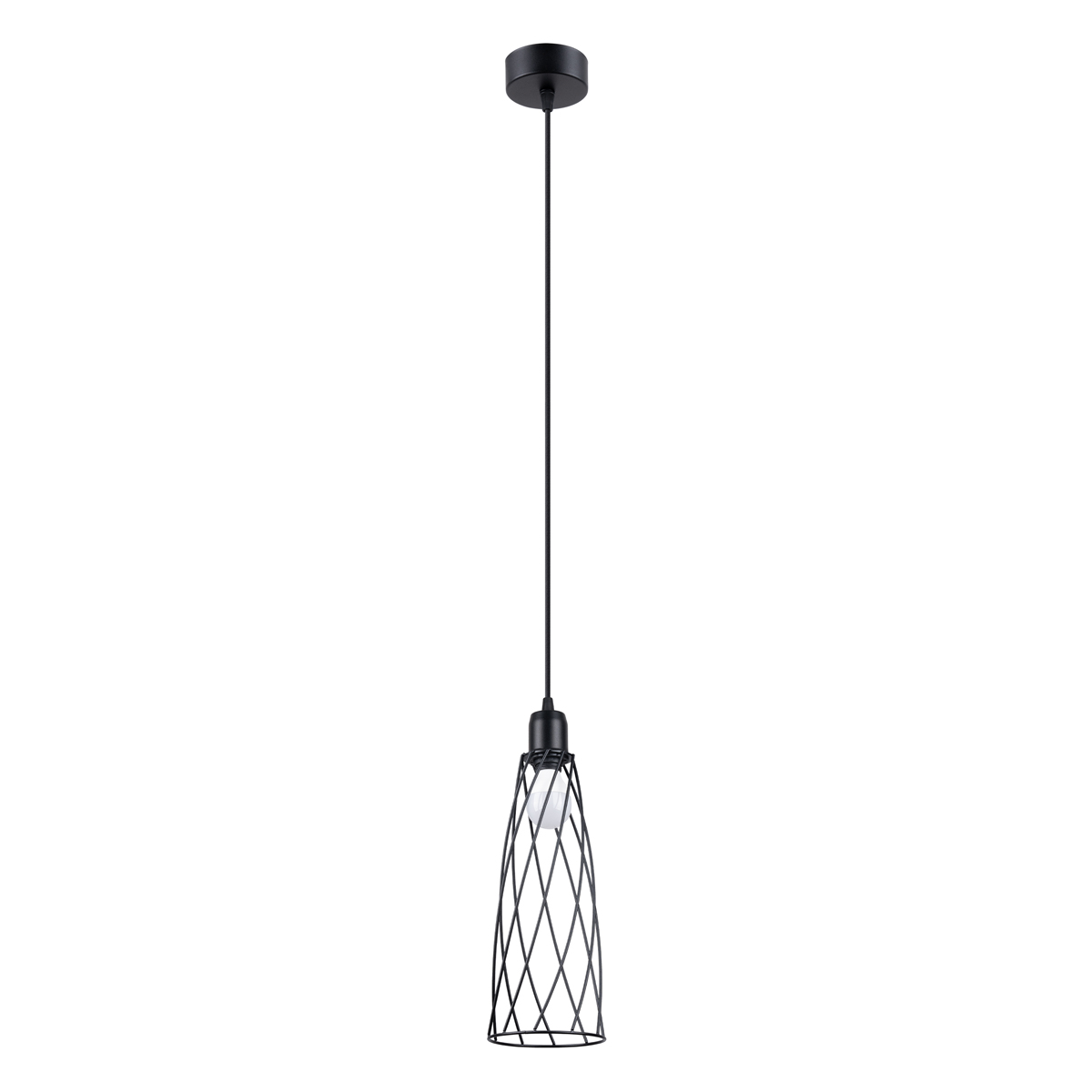 Lampa wisząca SUBA 1 czarna 1xE27