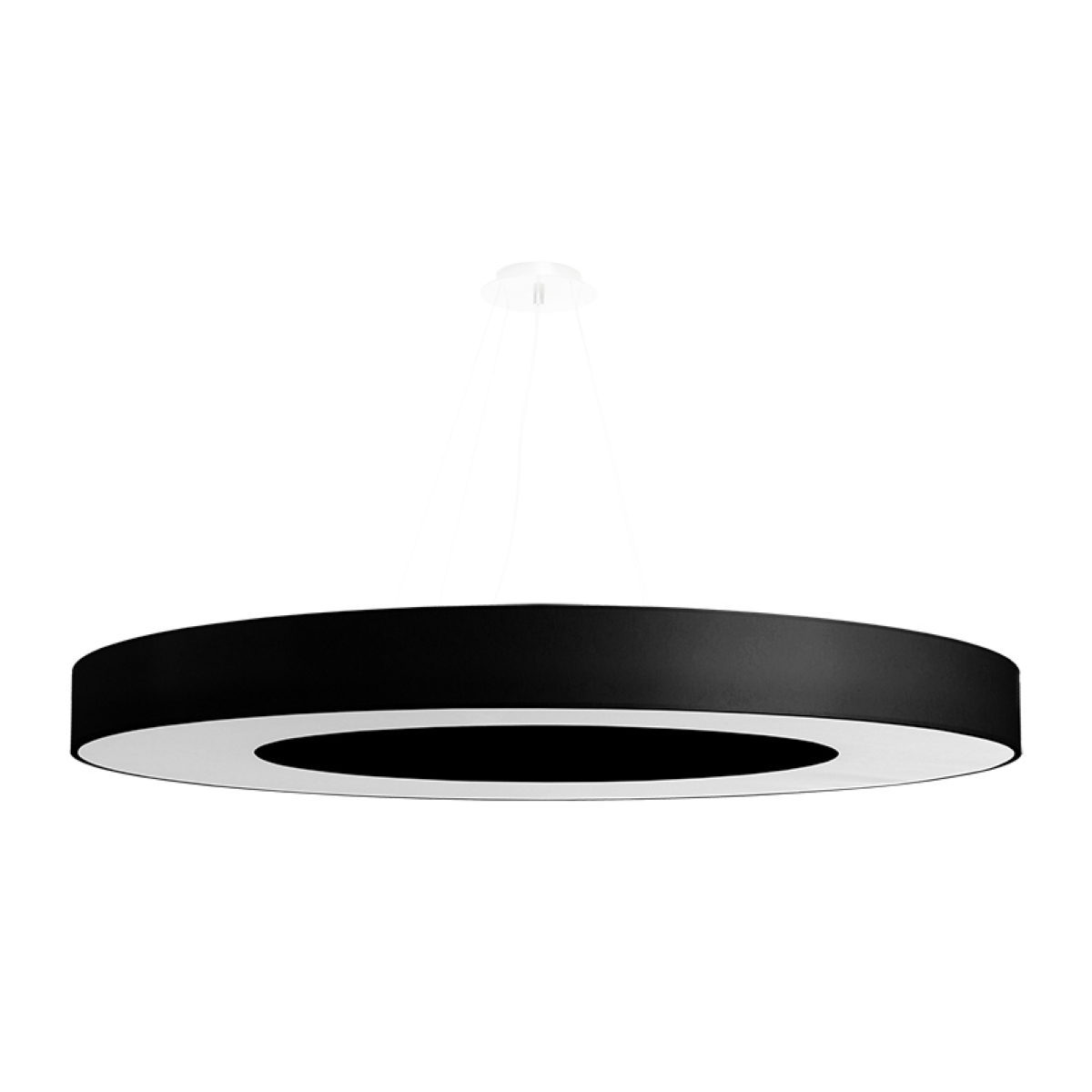 Żyrandol SATURNO SLIM 90 czarny 8xE27