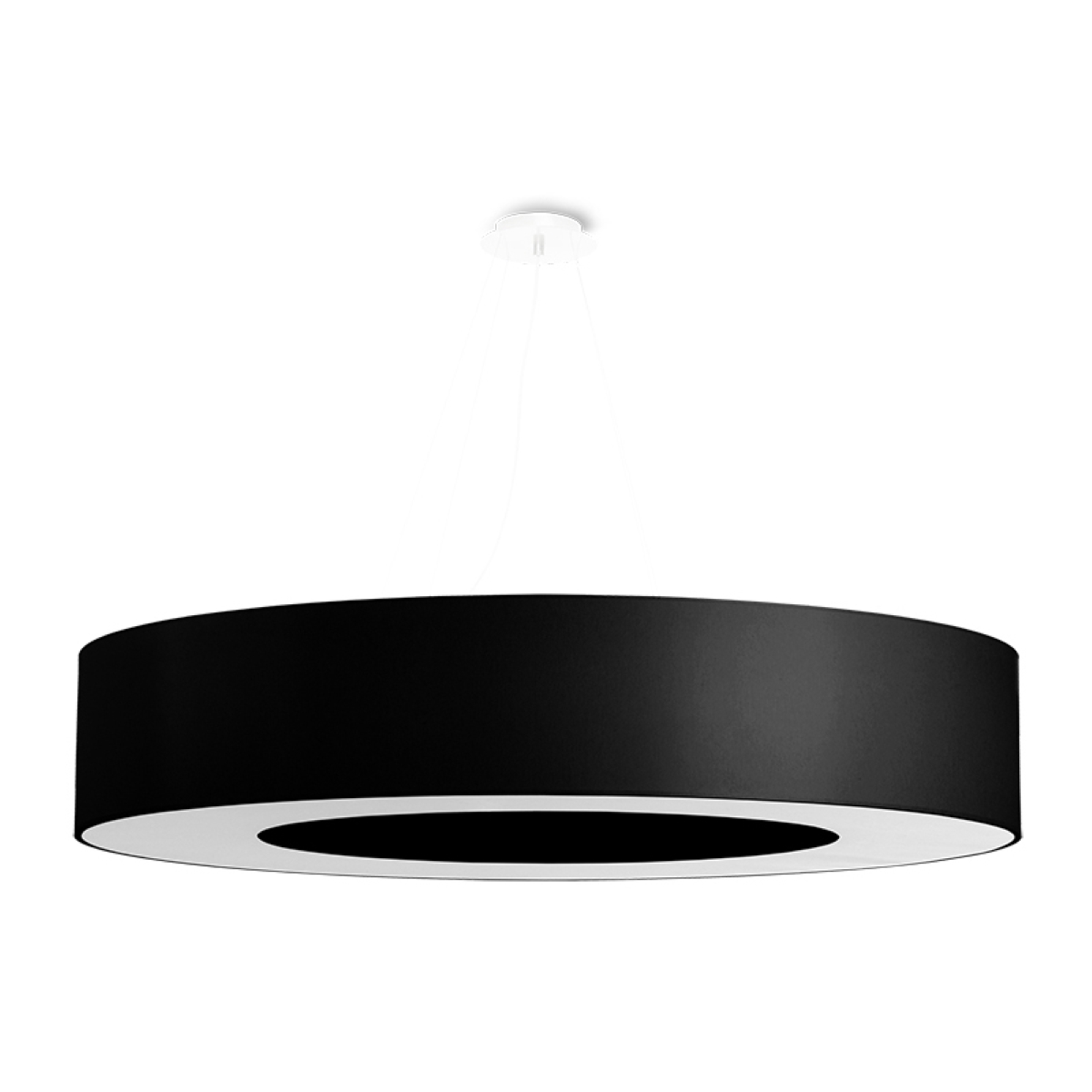 Żyrandol SATURNO 90 czarny 8xE27
