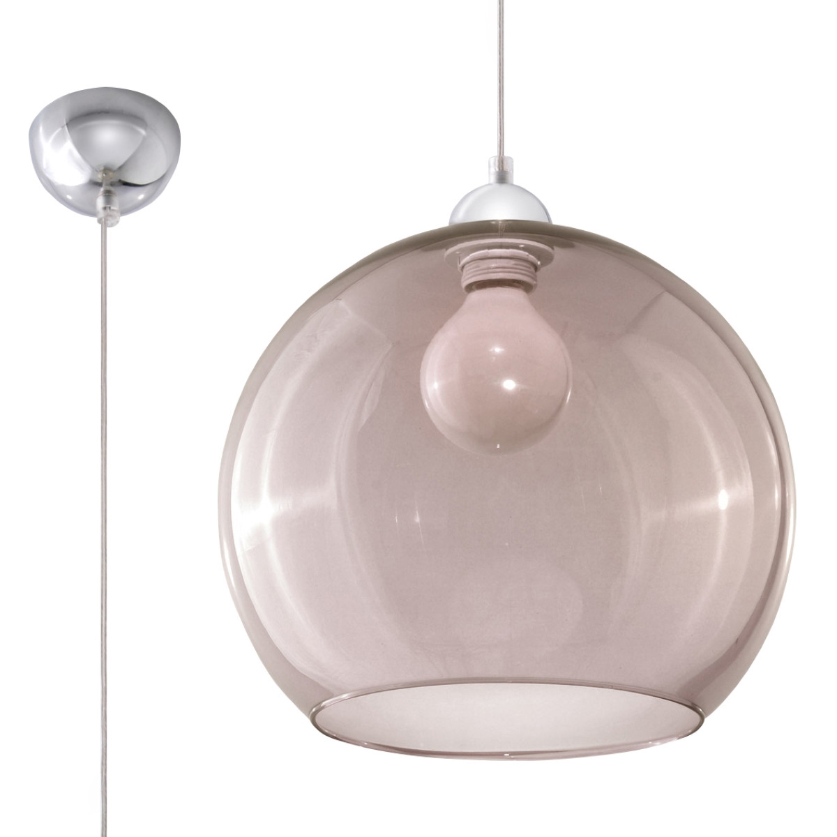 Lampa wisząca BALL grafit 1xE27