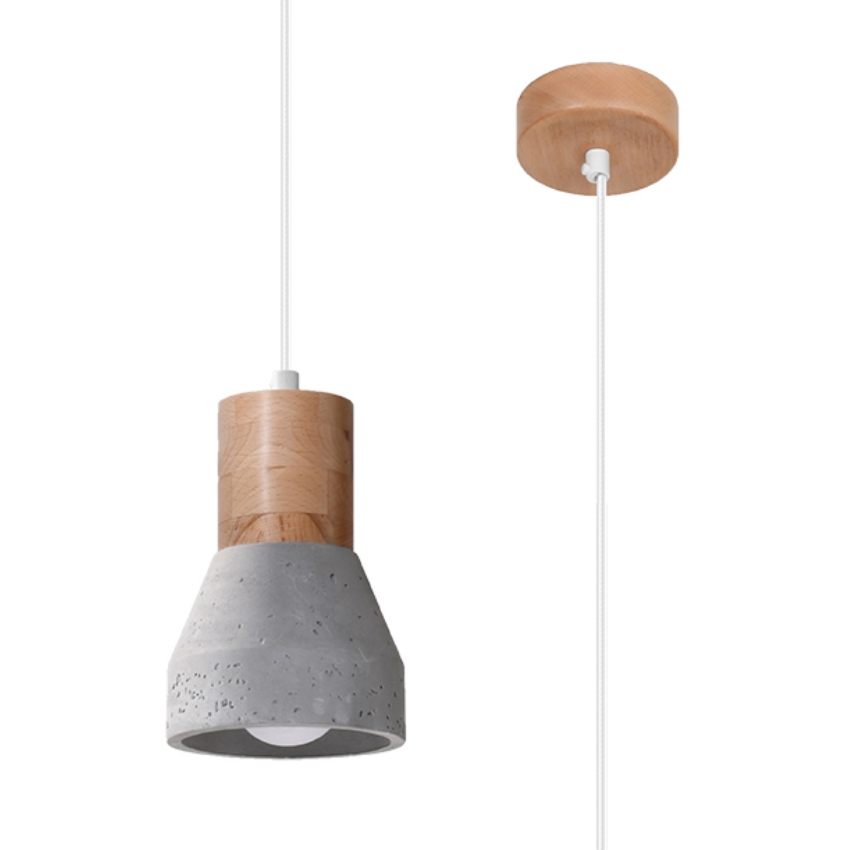 Lampa wisząca QUBIC szara 1xE27