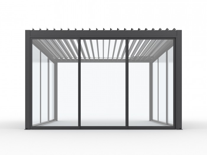 Pergola elektryczna LUXE 3x3m antracyt z LED