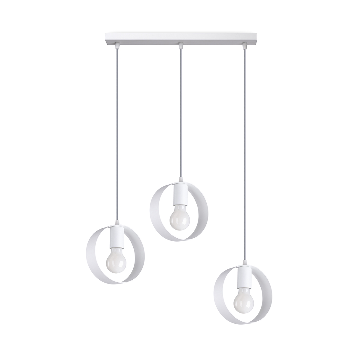 Lampa wisząca TITRAN 3 biała 3xE27