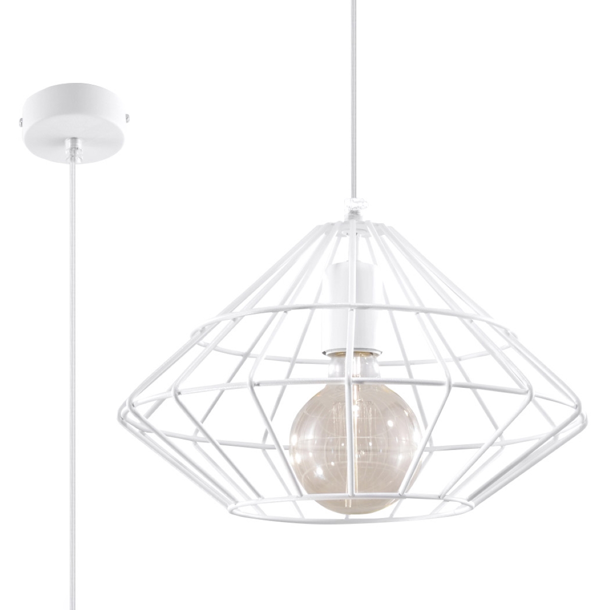 Lampa wisząca UMBERTO biała 1xE27