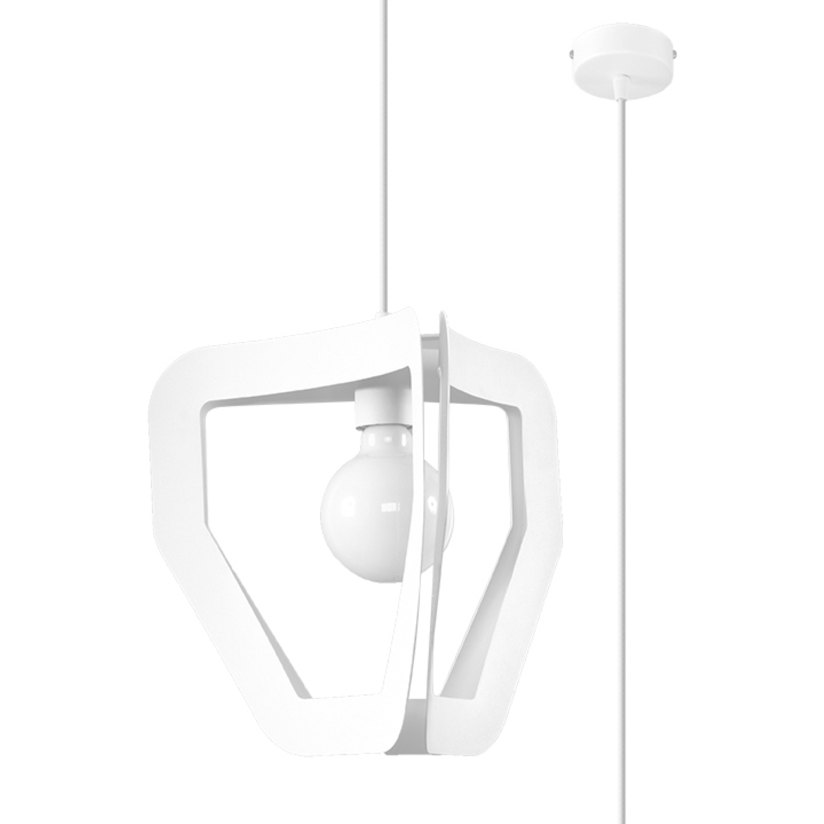 Lampa wisząca TRES biała 1xE27