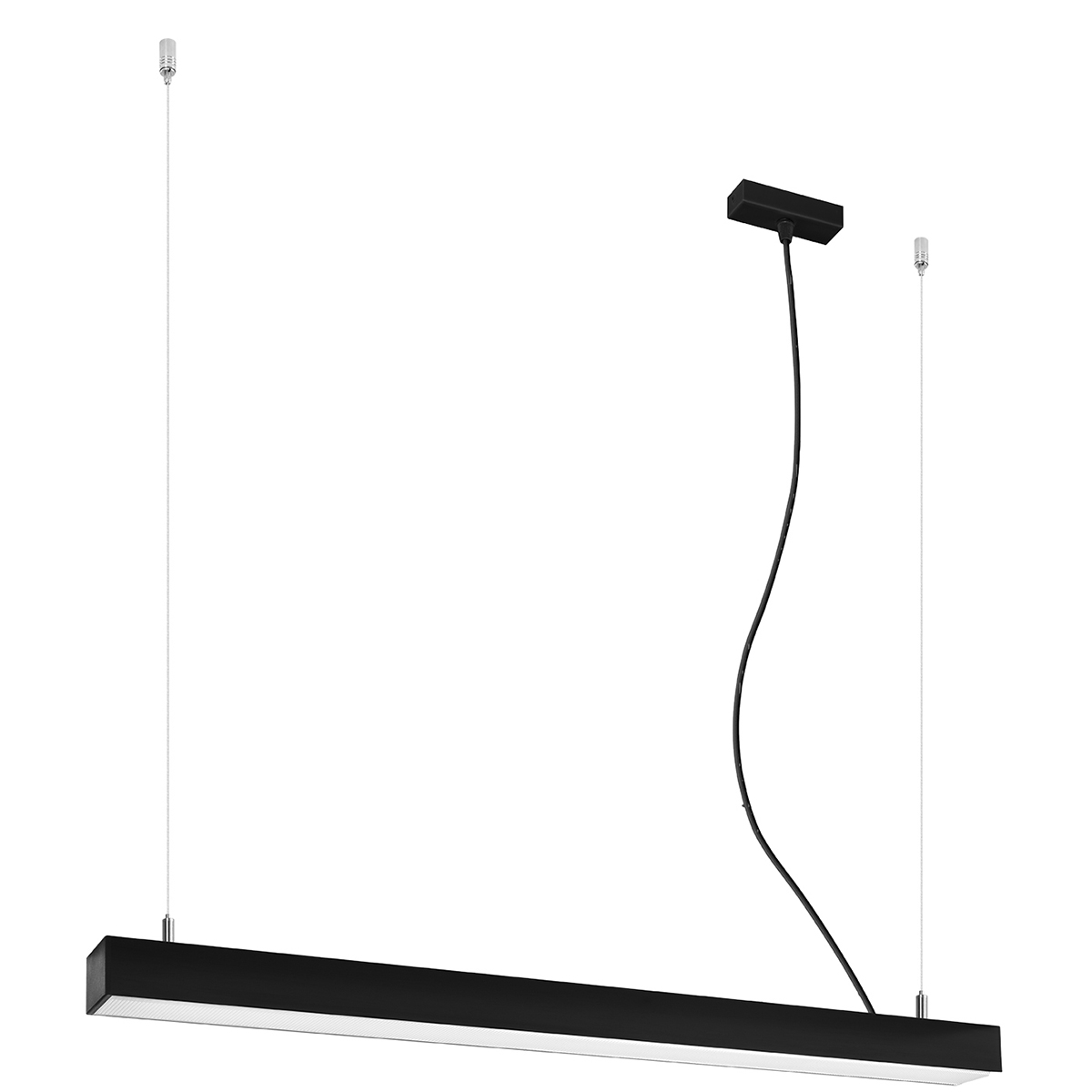 Lampa wisząca PINNE 90 czarna 4000K 1xLED