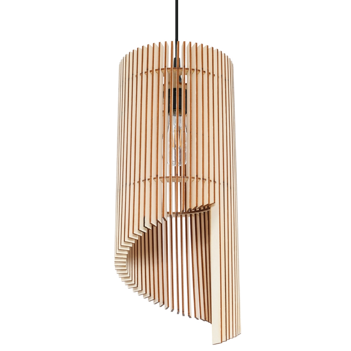 Lampa wisząca ALEXIA drewno 1xE27