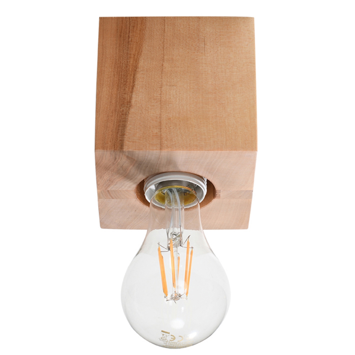 Lampa sufitowa ARIZ naturalne drewno 1xE27