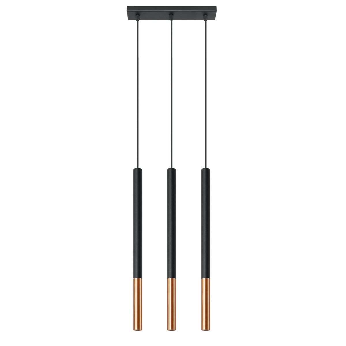 Lampa wisząca MOZAICA 3L czarny/miedź 3xG9
