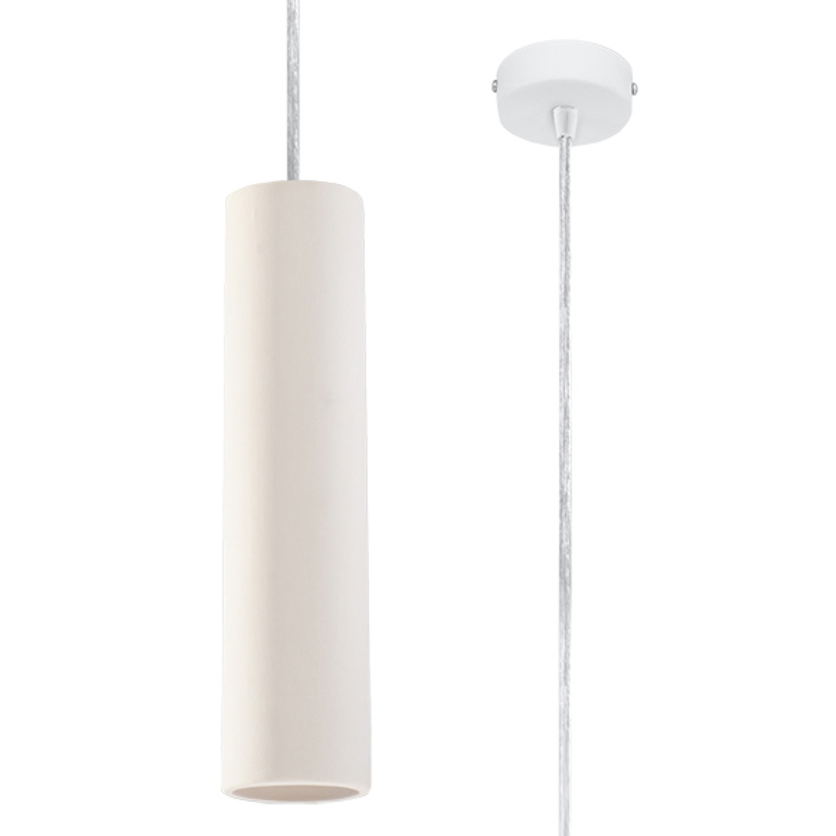 Lampa wisząca ceramiczna NANCY biały 1xGU10