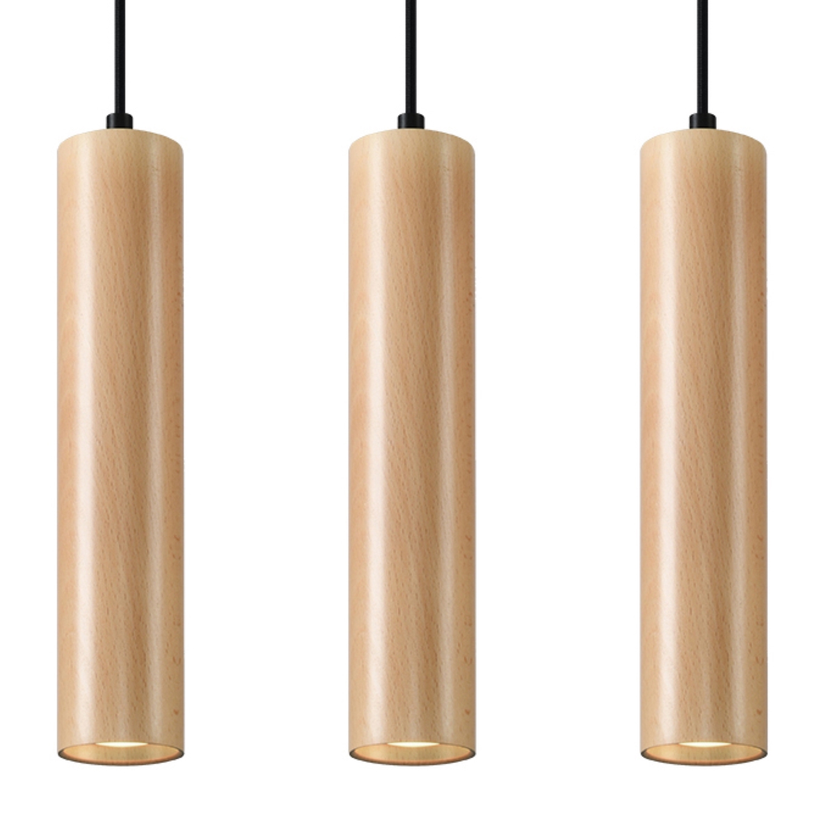 Lampa wisząca LINO 3L drewno 3xGU10
